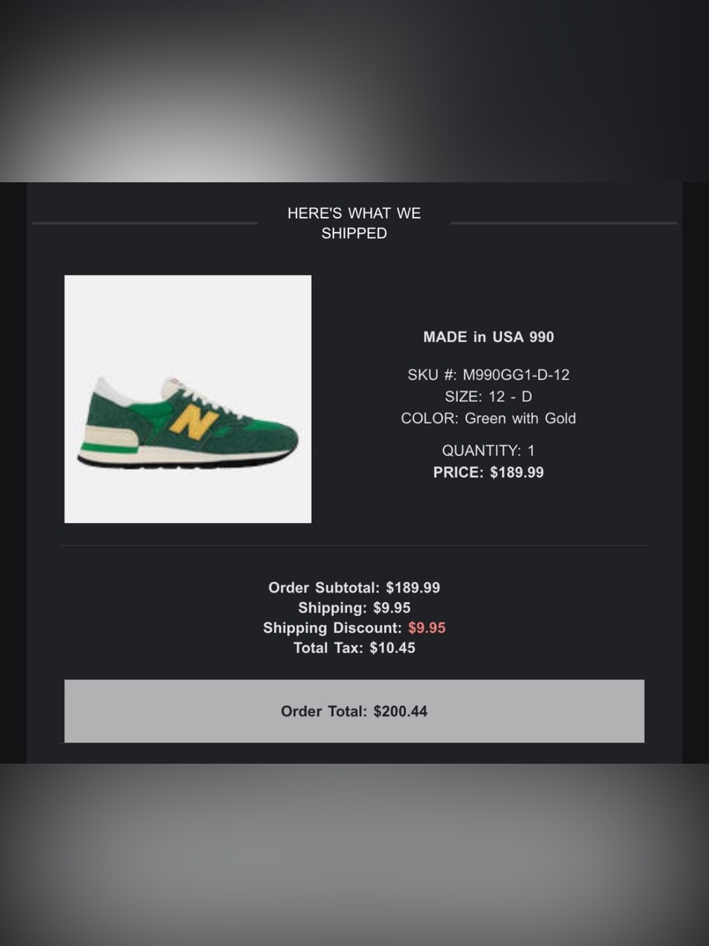 New Balance x Teddy Santis 990v1 Made in USA Green Gold, men's 12 - Picture 2 of 7
